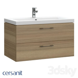 Cersanit Sink cabinet LARA 80 walnut A63416 3D Models 3DSKY 