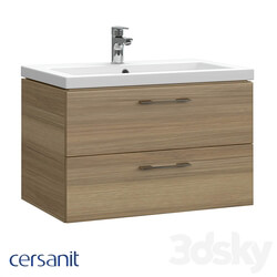 Cersanit Sink cabinet LARA 70 walnut A63415 3D Models 