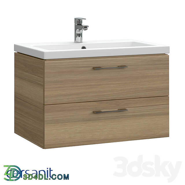 Cersanit Sink cabinet LARA 70 walnut A63415 3D Models