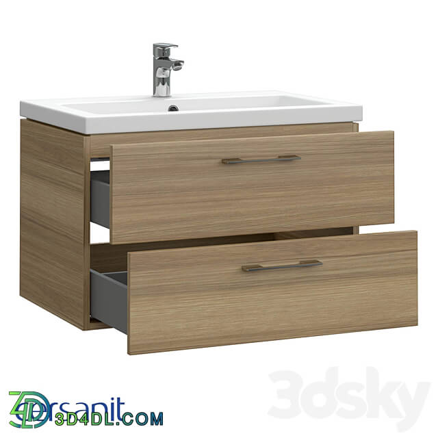 Cersanit Sink cabinet LARA 70 walnut A63415 3D Models