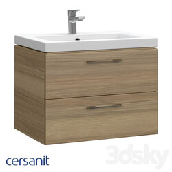 Cersanit Sink cabinet LARA 60 walnut A63414 3D Models 3DSKY 