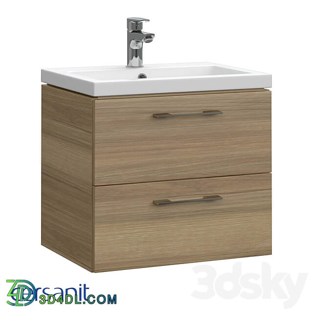 Bathroom furniture - Cersanit Sink cabinet LARA 50_ walnut_ A63413