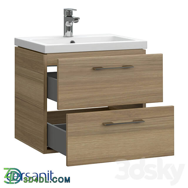 Bathroom furniture - Cersanit Sink cabinet LARA 50_ walnut_ A63413