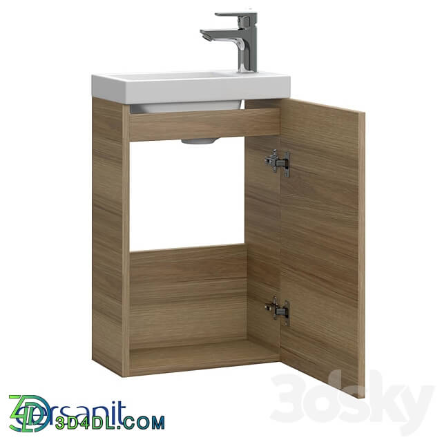 Cersanit Sink cabinet LARA 40 walnut A63420 3D Models 3DSKY