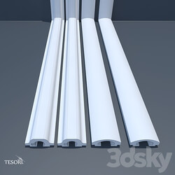 Decorative plaster - Recessed ceiling moldings for LED lighting Tesori KD 112_ 113_ 119_ 120 