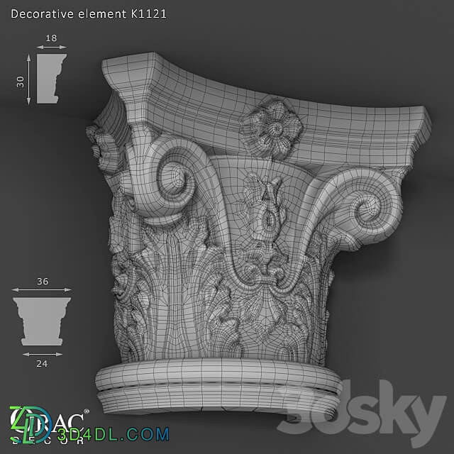 OM Decorative element Orac Decor K1121 3D Models 3DSKY