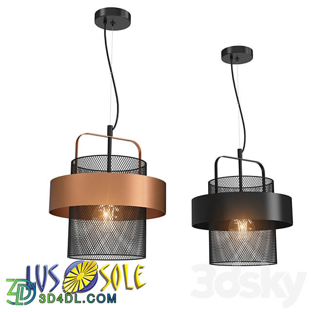 OM Pendant lamps Lussole Loft Bullock LSP 8407 LSP 8408 Pendant light 3D Models 3DSKY