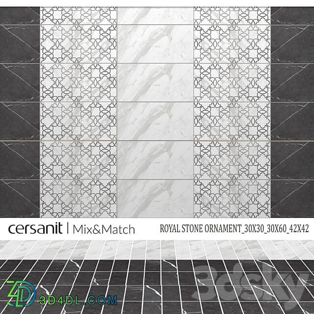 Tile - Mix_Match Royal stone ornament 30x30 30х60 42x42