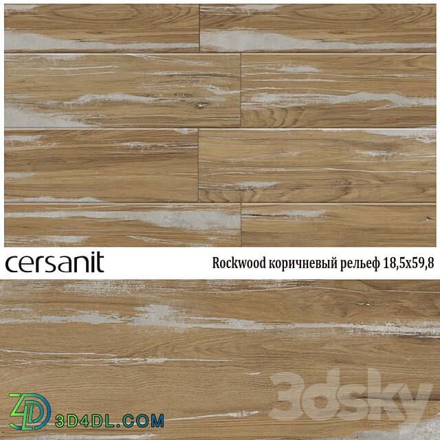 Floor coverings - Cersanit Rockwood brown relief 18_5x59_8 A15930