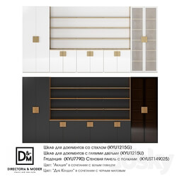 Wardrobe _ Display cabinets - Om Document Cabinet with Glass_ Document Cabinet with Fixed Doors_ Gredentia and Wall Panel with Shelves 