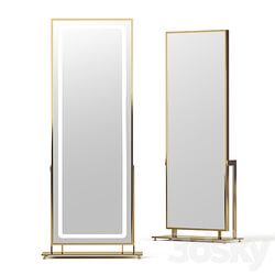 Floor mirror in brass frame LN002F from Apika 3D Models 3DSKY 