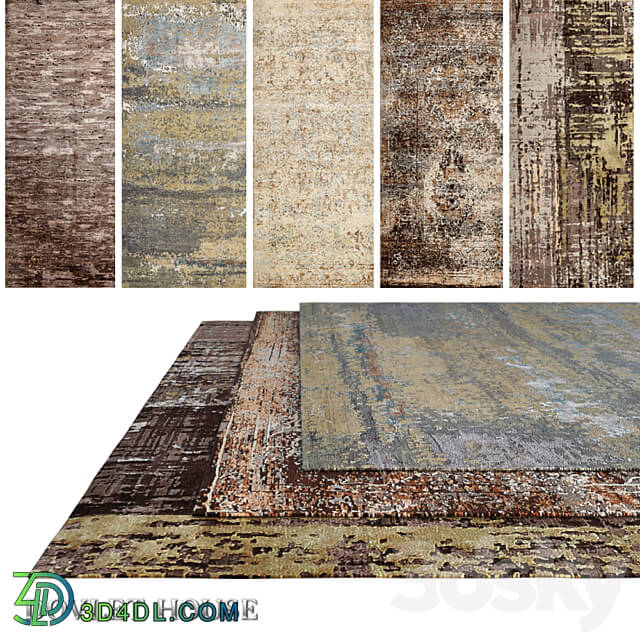 Carpets DOVLET HOUSE 5 pieces part 748 3D Models 3DSKY