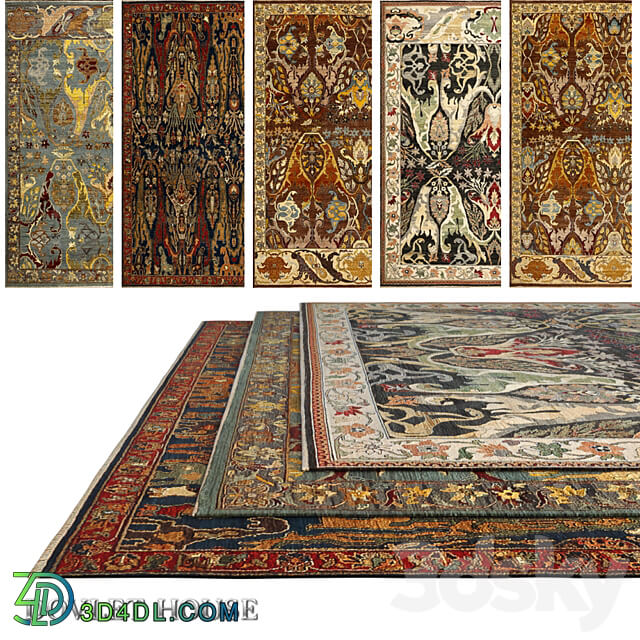 Carpets DOVLET HOUSE 5 pieces part 752 3D Models 3DSKY