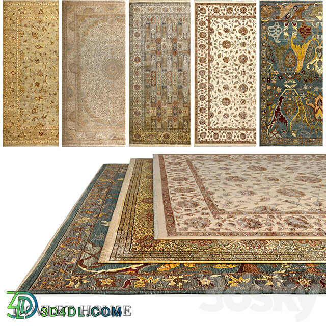 Carpets DOVLET HOUSE 5 pieces part 756 3D Models 3DSKY