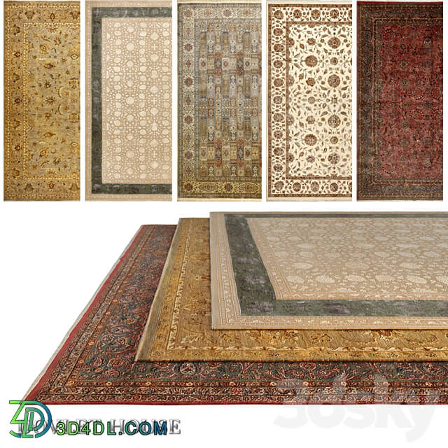 Carpets DOVLET HOUSE 5 pieces part 771 3D Models 3DSKY