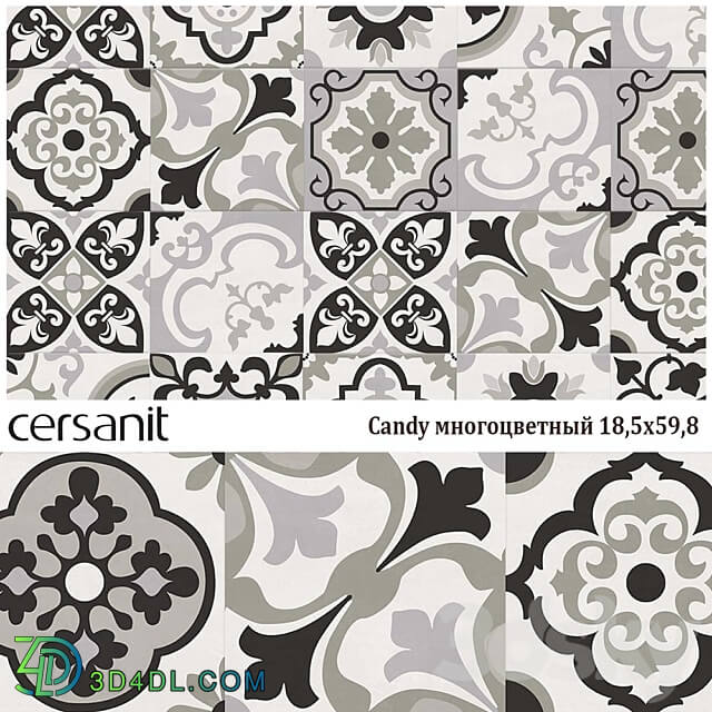 Tile - Cersanit Candy multicolor 18_5x59_8 A15936