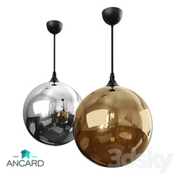 Pendant light - Pendant lamp amber_ chrome-plated from Ancard 