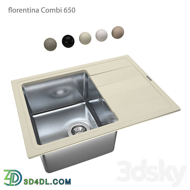 Sink - Kitchen sink florentina Combi 650 OM