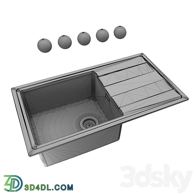 Kitchen sink florentina Combi 860 OM 3D Models 3DSKY