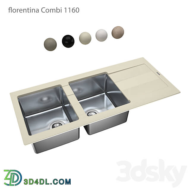 Kitchen sink florentina Combi 1160 OM 3D Models 3DSKY