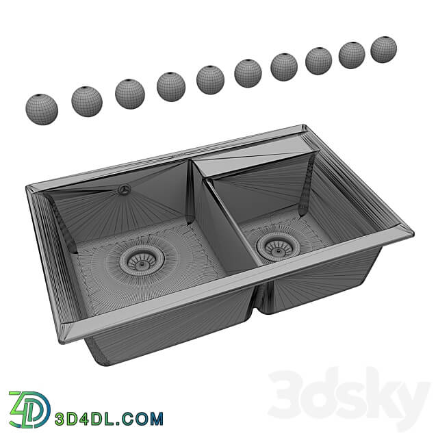 Kitchen sink florentina Kassi 780 OM 3D Models 3DSKY