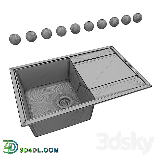 Kitchen sink florentina lipsi 780 OM 3D Models 3DSKY