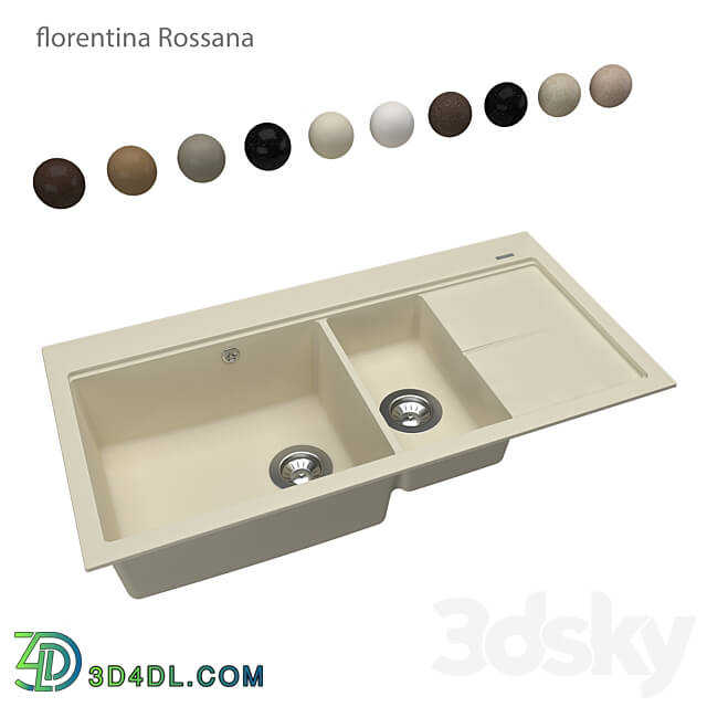 Kitchen sink florentina Rossana OM 3D Models 3DSKY