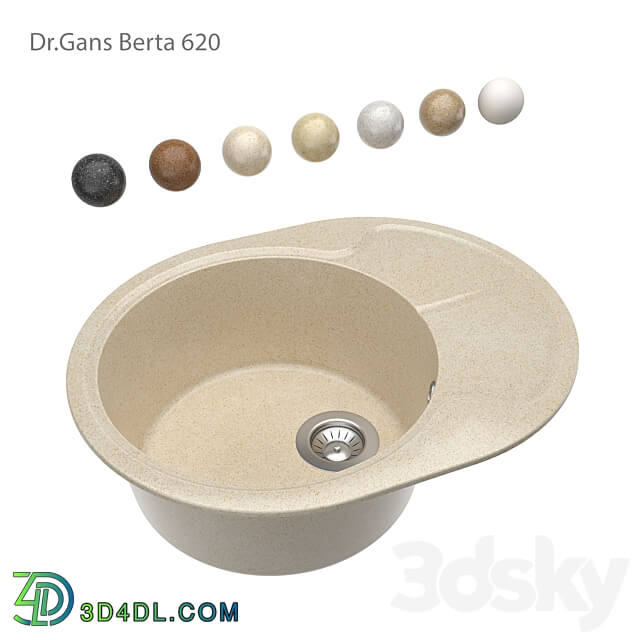 Kitchen sink Dr. Gans Berta620 OM 3D Models 3DSKY