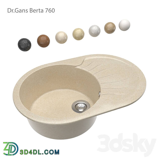 Kitchen sink Dr. Gans Berta760 OM 3D Models 3DSKY