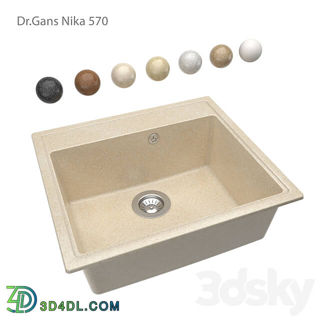 Kitchen sink Dr. Gans Nika 570 OM 3D Models 3DSKY