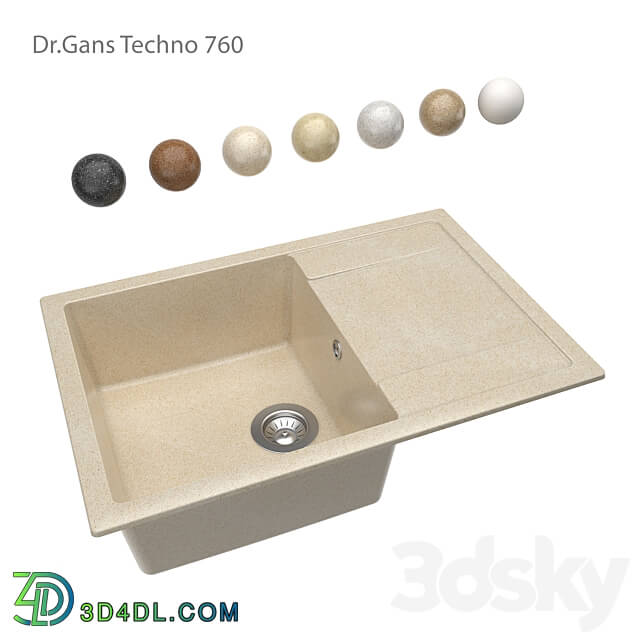 Kitchen sink Dr. Gans Techno760 OM 3D Models 3DSKY