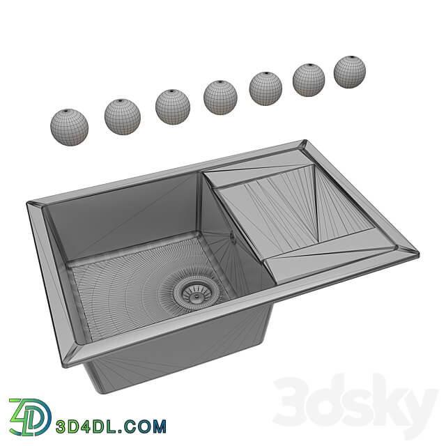 Kitchen sink Dr. Gans Techno760 OM 3D Models 3DSKY