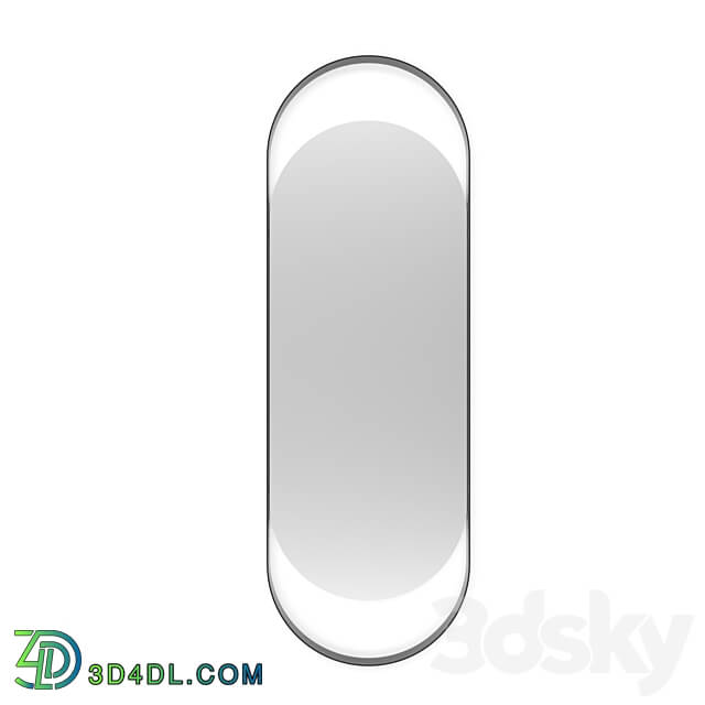 Oval mirror in a metal frame Iron Capsule 3D Models 3DSKY