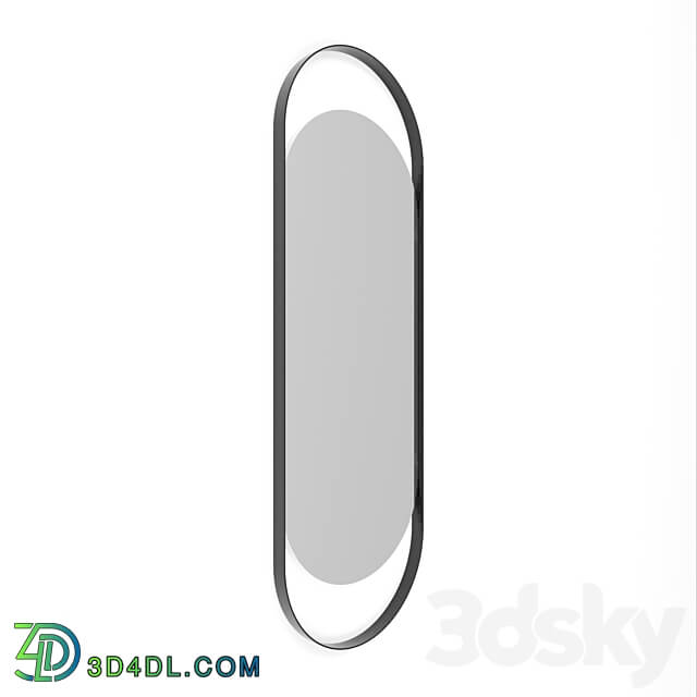 Oval mirror in a metal frame Iron Capsule 3D Models 3DSKY