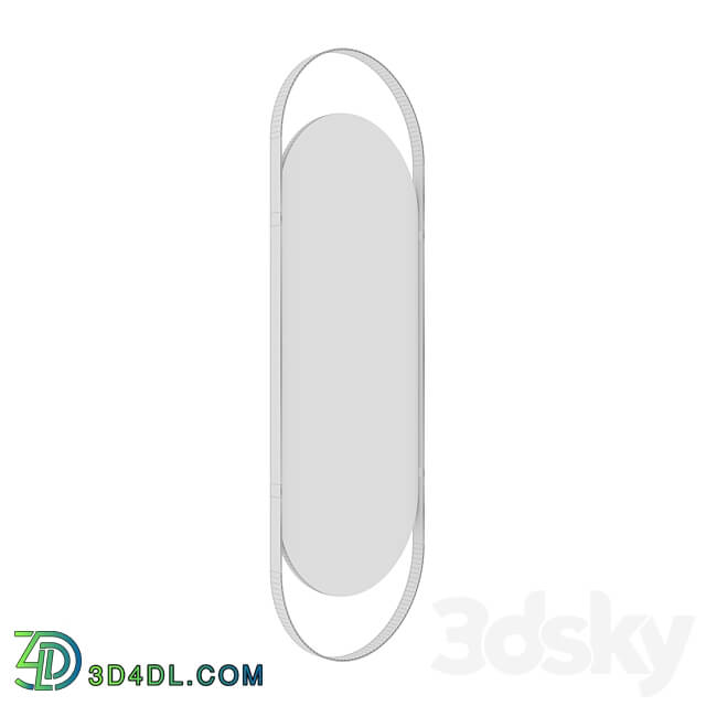 Oval mirror in a metal frame Iron Capsule 3D Models 3DSKY