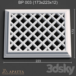 Decorative plaster - Plaster ventilation grill 003 