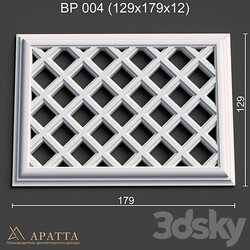 Decorative plaster - Plaster ventilation grill 004 