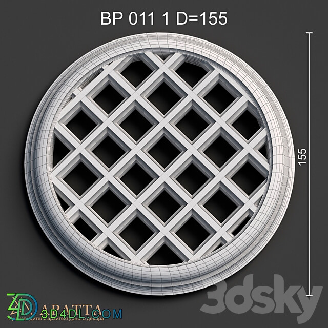 Decorative plaster - Plaster ventilation grill BP 011 1 D _ 155