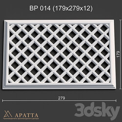 Decorative plaster - Ventilation plaster grill BP 014 _179x279x12_ 