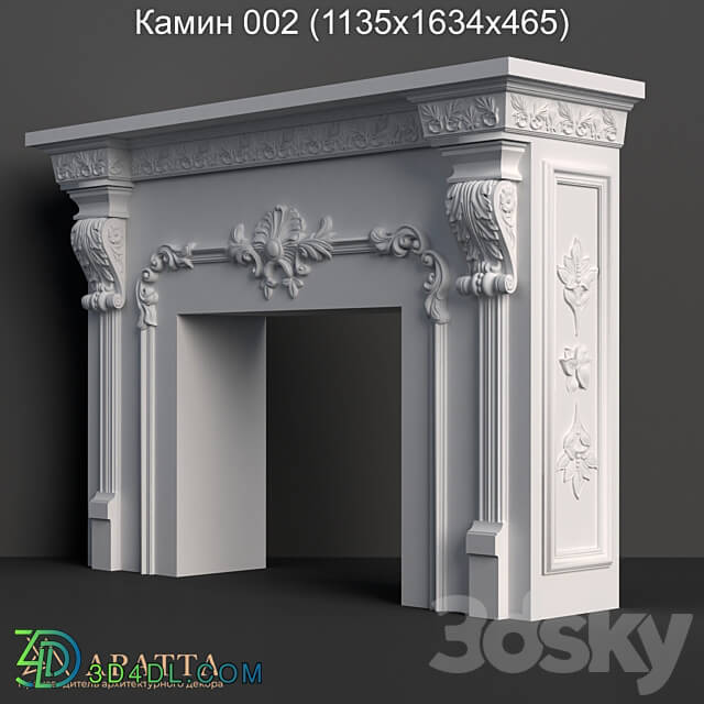 Fireplace 002 1135x1634x465 3D Models 3DSKY