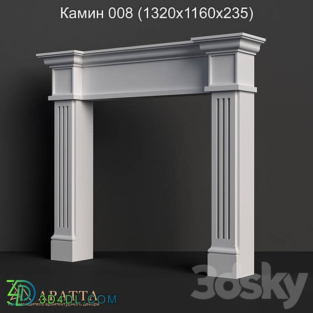 Fireplace 008 1320x1160x235 3D Models 3DSKY
