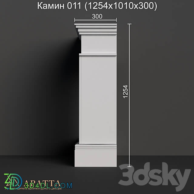 Fireplace 011 1254x1010x300 3D Models 3DSKY