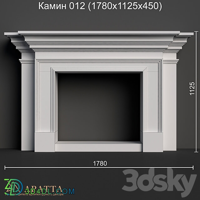 Fireplace 012 1780x1125x450 3D Models 3DSKY