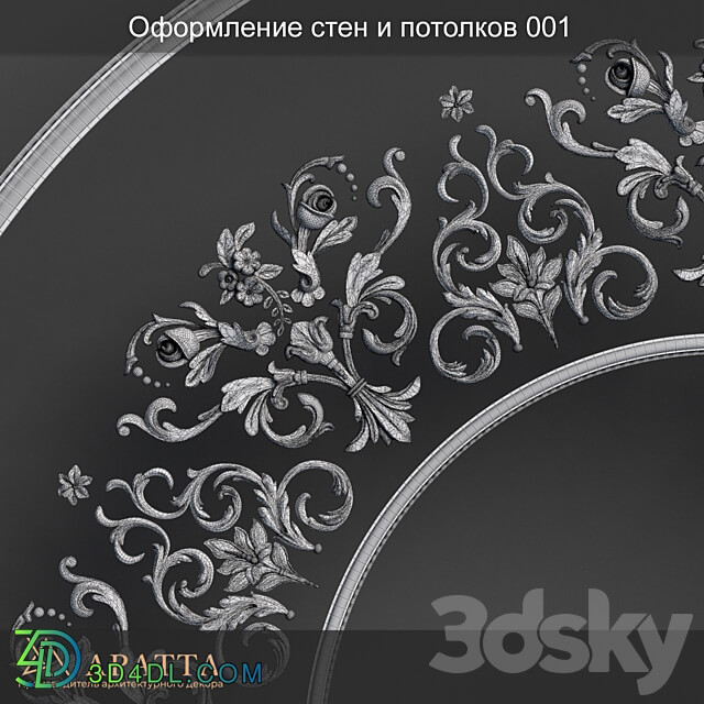 Wall and ceiling decoration 001 3D Models 3DSKY