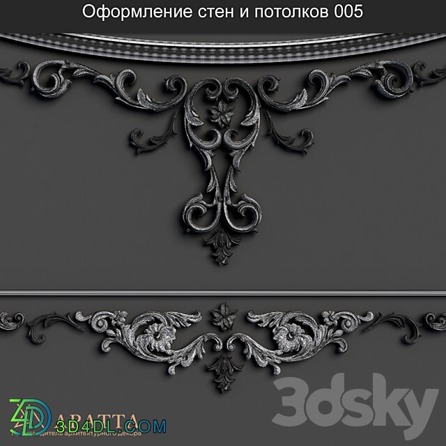 Wall and ceiling decoration 005 3D Models 3DSKY
