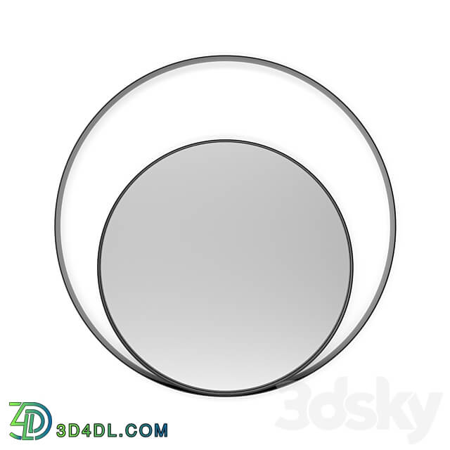 Round mirror in metal frame Iron Ring 3D Models 3DSKY