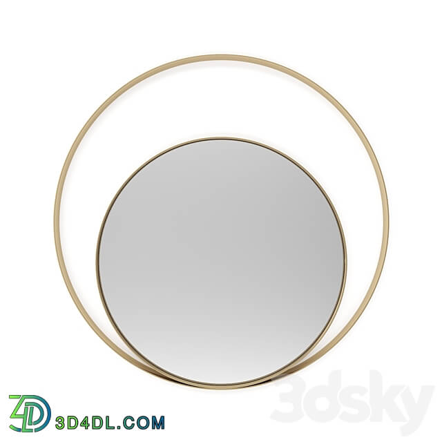 Round mirror in metal frame Iron Ring 3D Models 3DSKY