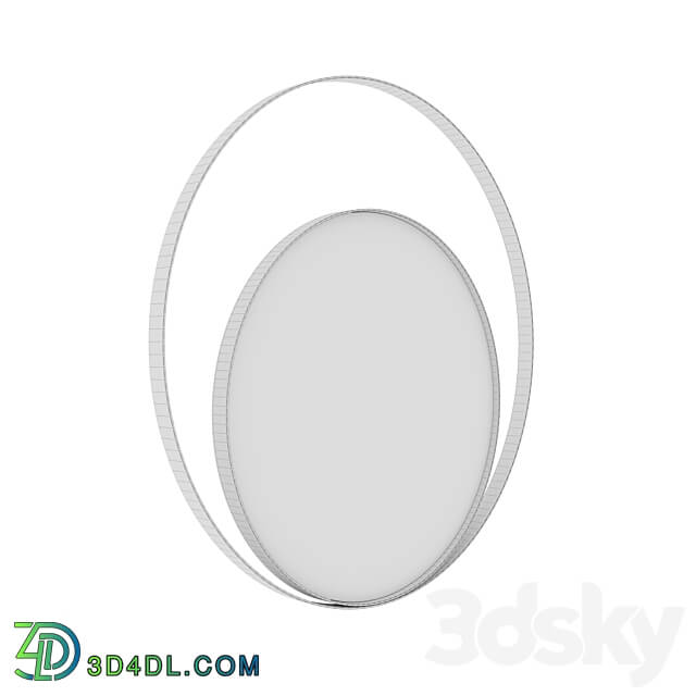 Round mirror in metal frame Iron Ring 3D Models 3DSKY