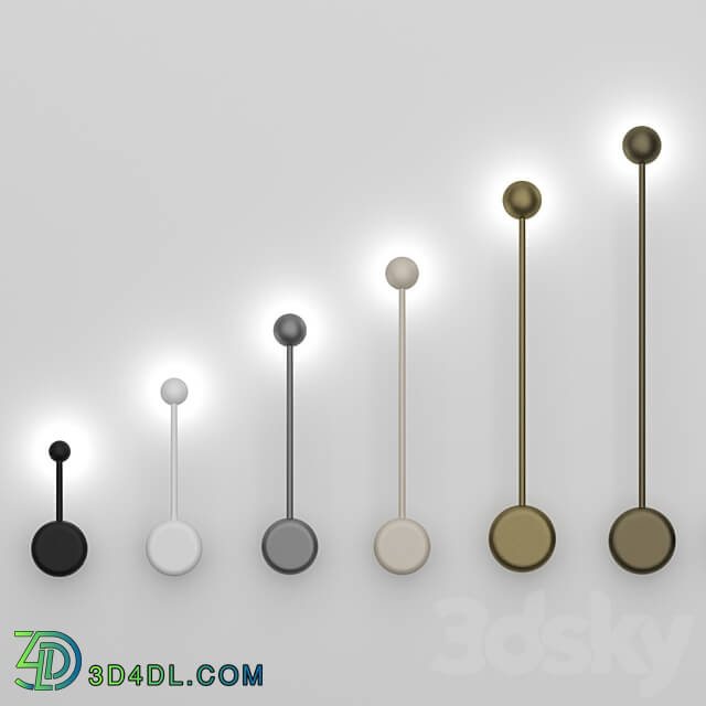 LED wall lamp sconce IT Dots from Integrator 3D Models 3DSKY