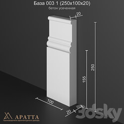 Decorative plaster - Base 003 1 _250x100x20_ truncated concrete 
